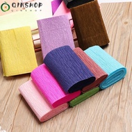 QINSHOP 250*10cm Crepe Paper Handcraft Packing Gifts Wedding Party Decoration Crinkled Roll