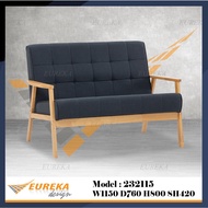 [INSTALLATION SERVICE] 2 Seater Sofa Set Couch Living Modern Minimal Wood Fabric / Kerusi Kayu HIACE