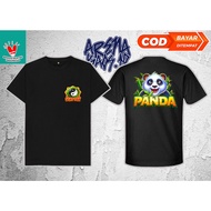 Higgs DOMINO SCATTER CHIP PANDA T-Shirt - Front And Back