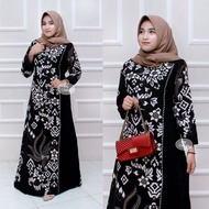 GAMIS COUPLE SARIMBIT KELUARGA KEMEJA BATIK PUTIH KOMBINASI POLOS JUMBO READY UKURAN KOMPLIT M L XL 