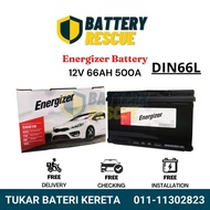 [Installation Available] DIN66 DIN66L Energizer - 12V 66AH 500A Car Battery Bateri Kereta
