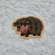 Pixel Moo Deng the Hippo Sticker