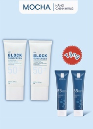 2 Combo Kem chống nắng MOCHA Derma UV Block Sunscreen SPF50+ PA+++ Nâng Tone Phục Hồi 50g [tặng 2