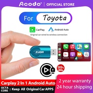 For Toyota Mini Wired to Wireless 2 in 1 AI Box Carplay 5G Wif & Bluetooth 5.0 Android Auto Plug and
