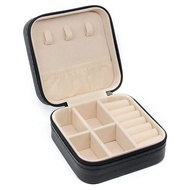 Portable Jewelry Storage Box Travel Organizer Case Leather Storage Earrings Necklace Ring Jewelry Organizer Display