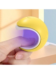 1入組USB電源線小型UV指甲燈，便攜式美甲燈帶有60秒/120秒定時功能，LED指甲烘乾機快速鞏固凝膠指甲，作為完美禮物