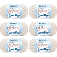 Franel 4 ply 60% Cotton 40% Acrylic Yarn - 6×40g (240g/8.4 oz/839 yds) - for Knitting & Crocheting, 