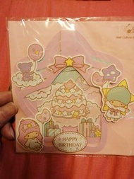 日本Sanrio Little Twin Stars2013年立體 生日卡