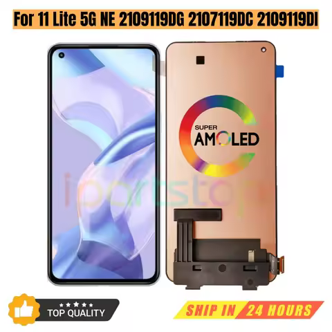iParts Replacement Display for Xiaomi 11 Lite 5G NE 2109119DG 2107119DC 2109119DI AMOLED Touch Scree