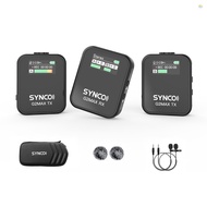 SYNCO G2MAX 1-Trigger-2 2.4G Wireless Microphone System Clip-on Microphone 200M Transmission Range 8