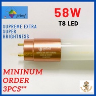 GELOOF T8 LED Tube 4 Feet Lampu Kalimantang LED 48W/58W Lampu Kalimantang LED super brightness 超級亮燈管