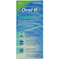 ★ 12盒960加贈2蜂膠隨身 ★歐樂B Oral-B Super floss三合一牙線(牙橋矯正牙套專用50入)