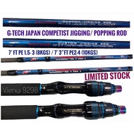 G-tech Japan Competist Jigging spinning Rod Max Drag 8kgs / 10kgs