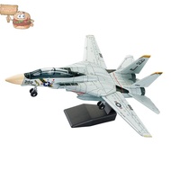 feng 1:72 Scale F-14 Tomcat Fighter Jet Model - White & Black ABS Plastic Aircraft With Detailed Des