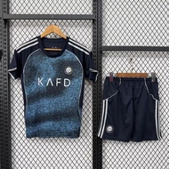 AlNassr Children Sets 2025-26 Away Shorts Sleeve Football Jersey And Shorts Kit  16-28