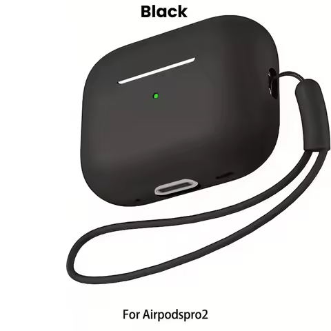 For AirPods Pro 2 2nd Case Cover With Lanyard Soft Silicone Protective Cases For Apple AirPods Pro2 