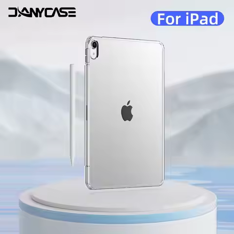 Transparent Case for iPad Air 11 M2 2024 Pro 13-inch M4 for iPad 5/6/7/8/9/10th Gen Pro 11/12.9 Air 