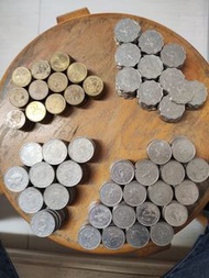 英女皇頭5元、2元、1元及1993年洋紫荊5角