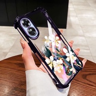 VRQR Cover for Infinix Smart 10 Plus Tecno Spark GO 2 2S Pop 10 KM4 X6725B_C Pure White Flower Shock