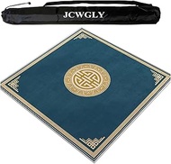 Blue Square Mahjong Mat For Tables, Anti Slip Noise Reduction Play Tablecloth For Poker Card And Boa