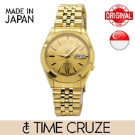 [Time Cruze] Seiko 5 Automatic SNKC28J Japan Made Gold Tone Stainless Steel Men Watch SNKC28J1