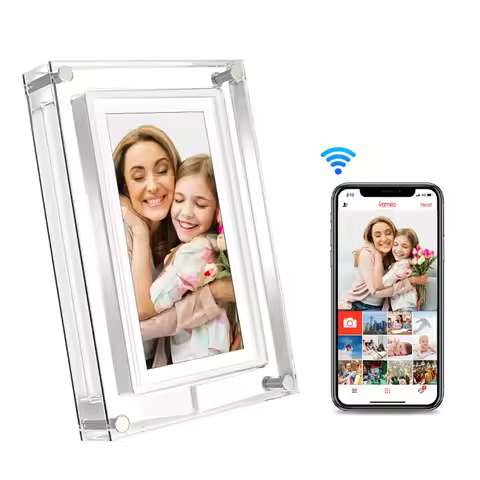 Frameo 5 Inch WiFi Digital Picture Frame 1280 * 720 IPS HD Cloud Smart Digital Photo Frame,32GB Stor