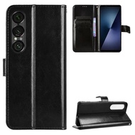 For Sony Xperia 1 VII Cover Luxury Flip PU Leather Wallet Lanyard Stand Case For Sony Xperia 1 Vii P