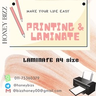 A4 LAMINATE (NOT INCLUDE PRINTING SERVICE)