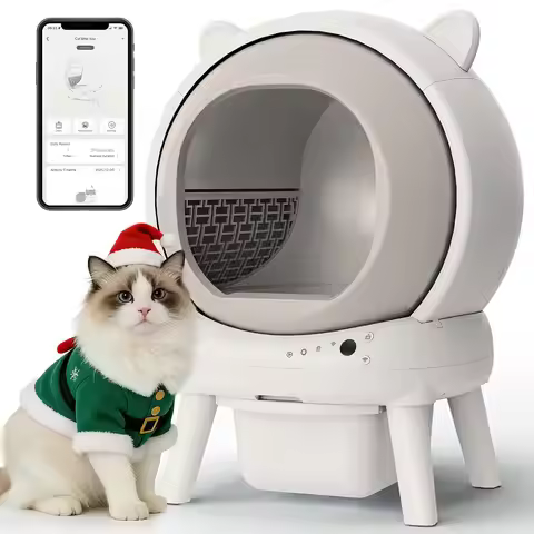 Self Cleaning Litter Box, Automatic Cat Litter Box for Multiple Cats, Auto Litter Box Robot with APP
