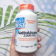 นัตโตะไคเนส สกัดจากถั่วเหลืองหมักของญี่ปุ่น Best Nattokinase 2000 FUs 270 Veggie Caps (Doctors Best®