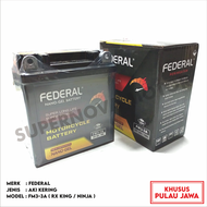 AKI KERING RX KING NINJA FM3-3A 12V 3AH 10 HR AKI MOTOR ACCU BATTERY MERK FEDERAL FULL KERING