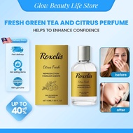 Roxelis Citrus Fresh Perfume 50ml Fresh Green Tea Citrus Perfume Long-Lasting Fragrance Fresh Natura