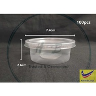 [READY STOCK] 2oz PP Round Container with Lid [ 100sets± ] Benxon PK-2 - Disposable Plastic PP Food 