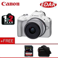 Canon EOS R50 with RF-S 18-45mm Mirrorless Camera (Black) (Canon Malaysia 3 Years Warranty)