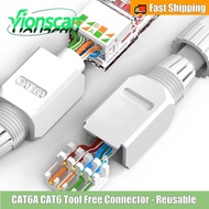 Vionscan RJ45 CAT6A CAT6 Tool Free Connector, Ethernet Internet Plug Toolless
