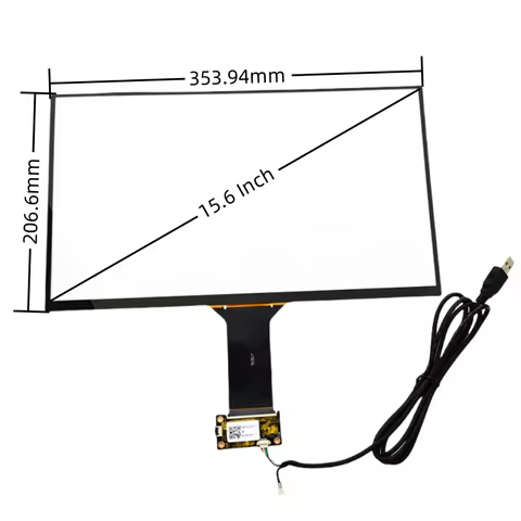 15.6 inch Capacitive Touch Screen Sensor Digitizer Glass Free Drive WIN7 8 10 Android LINUX Universa