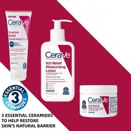 CeraVe Itch Relief Moisturizing Lotion 8 oz 237ml&Itch Relief Moisturizing Cream 340g&Eczema Relief 