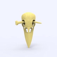 數位 3D模型STL CNC 3dprint髮夾式烏鴉頭骨