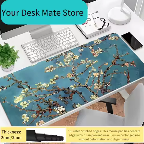 Van Gogh Oil painting Large Gaming Mausepad Keyboard Gamer Non-Slip XXL Mouse Pad on The Table Speed