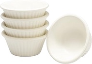 Plakira Non-Breakable Heat Resistant Cocotte, Small Plate, Souffle, White, Diameter 2.8 x Height 1.2