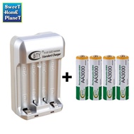 ORIGINAL BTY N-95 AA/AAA Battery Charger With Rechargeable Battery Charger+4xAA3000 series 850mAh