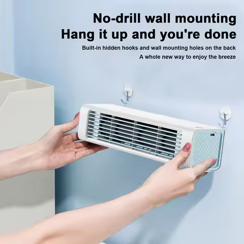 Wall Mounted Tower Fan with 3 Adjustable Speeds Quiet Desk Fan Quiet Desktop Tower Fans for Indoor H