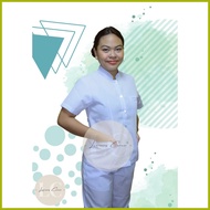 ➥ ↔ ◬ ◪ New OLFU (Fatima) BS Nursing Female Uniform CHINESE COLLAR high quality fabric  - No Logo