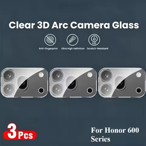 For Honor 600 Pro 5G 3Pcs Camera Protective Glass Honor600 Honor600Pro 9H Curved Tempered Glass Lens