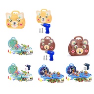 Play Toolbox Toolbox Toddler Drill and Screw Toy Toolbox