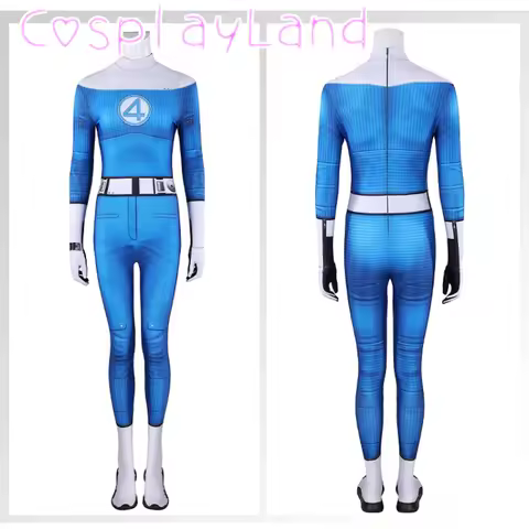 Fantastic 4 Cosplay Costume Invisible Woman Reed Richards Tights Sue Storm Bodysuit Halloween Superh