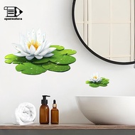 [GoodGirlm1] Luminous Lotus Toilet Stier, Waterproof Bathroom Wall Decal QQQ