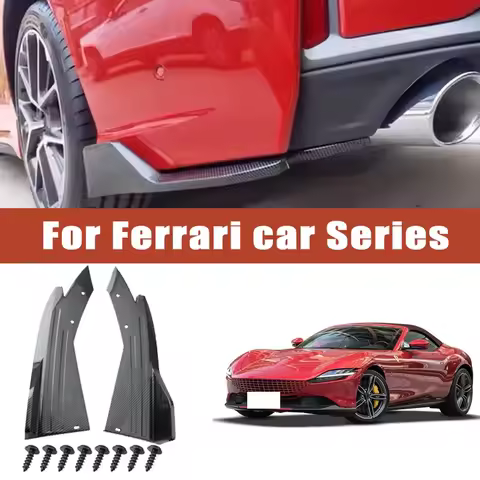 2pcs Rear Bumper Spoiler Lip Splitter Diffuser Anti-Crash Winglet Car Mod For Ferrari 488 F8 296 812