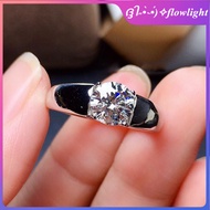 [Free gift box]Platinum-plated Pt950 silver diamond ring 2-carat moissanite wedding ring