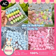 AC 100pcs Mini Cat Paw&Taiyaki Squishy Toy Stress-Relief Squeeze Toy Cat Plush Paw Slow Rebound Toy 